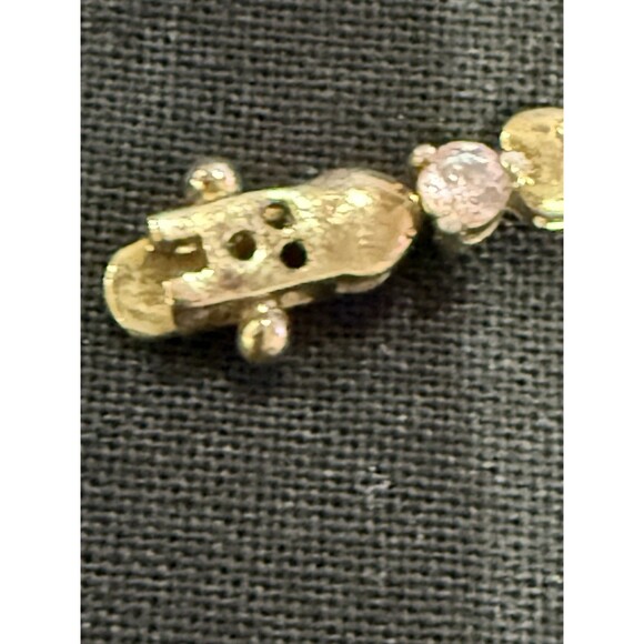 BGZ 925 Sterling Silver Pink Cubic Zirconia Tennis Bracelet 7.5” Box Clasp - Picture 8 of 10
